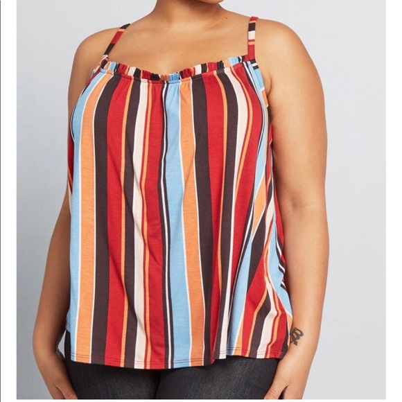 ModCloth Tank multicolor stripes - Picture 2 of 11